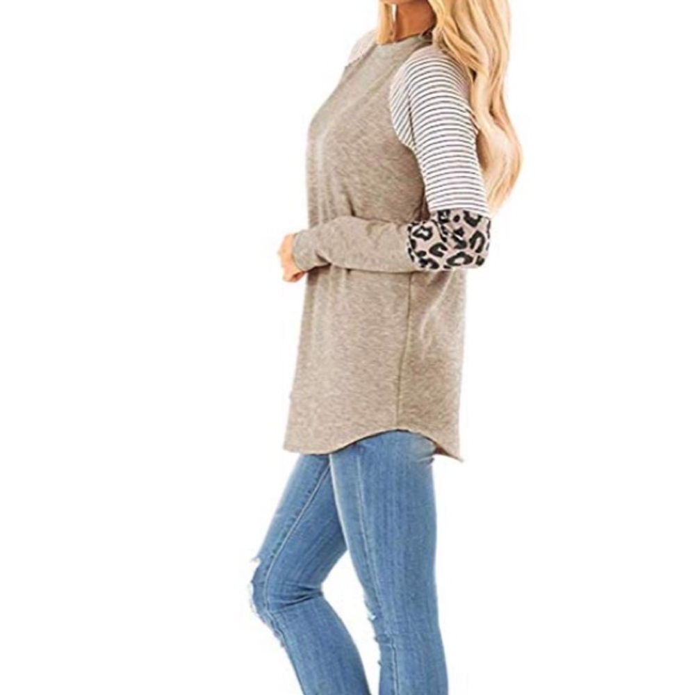 Beautiful woman round neck long sleeve shirt - Picture 3 of 6